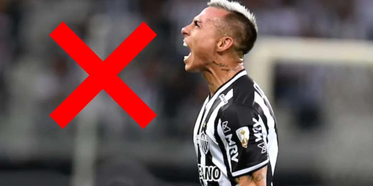 El delantero del Atlético Mineiro no la pasa bien y le caen críticas de todos lados.