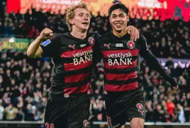 El jugador chileno hizo su primer tanto en el Midtjylland, aprovechando su momento desde el banco.