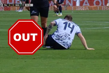 El jugador chileno no terminó bien su cotejo en Argentina con Talleres y no sería considerado en la Selección.