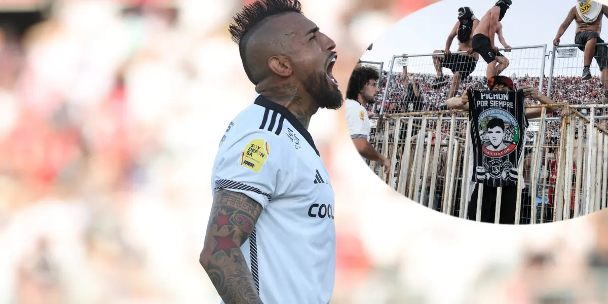 Ni Arturo Vidal pudo frenar el mal comportamiento de la fanaticada alba.